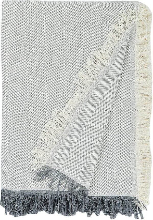 Martina Home Foulard Multiusos Espiga 180X260 Cm Crudo/Gris - Imagen 3