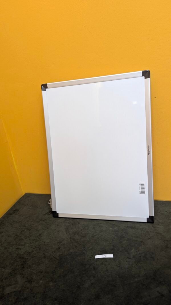 Pizarra blanca magnética con marco de aluminio, 60 cm x 45 cm