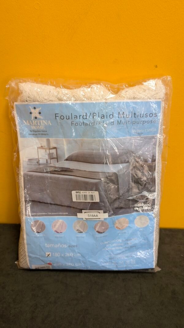 Martina Home Foulard Multiusos Espiga 180X260 Cm Crudo/Gris - Imagen 8