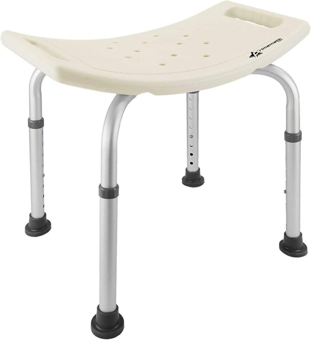 PrimeMatik Taburete de ducha para peso max 110 Kg