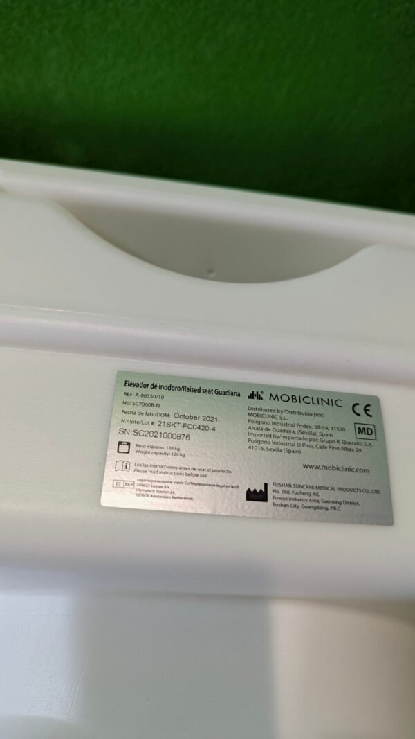Elevador WC para Adultos, 17cm con reposabrazos abatibles y Acolchados - Imagen 7