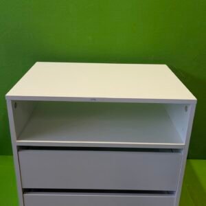 Mesita de noche 2 cajones blanco de 60 X 57 X 44 cm