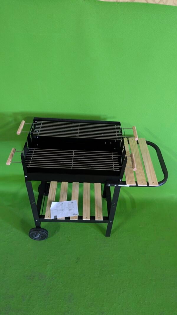 AKTIVE Barbacoa de carbón portátil con doble parrilla - Imagen 10