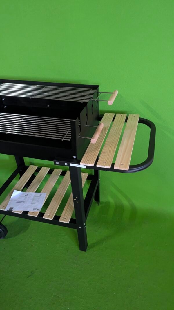 AKTIVE Barbacoa de carbón portátil con doble parrilla - Imagen 9