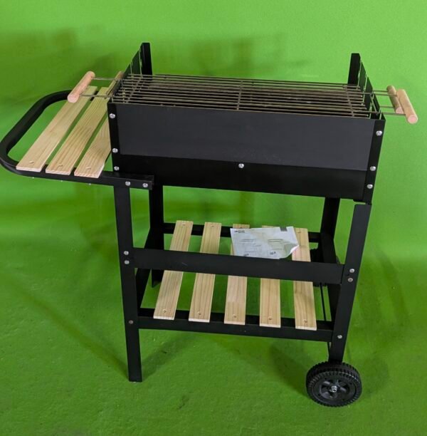 AKTIVE Barbacoa de carbón portátil con doble parrilla - Imagen 4