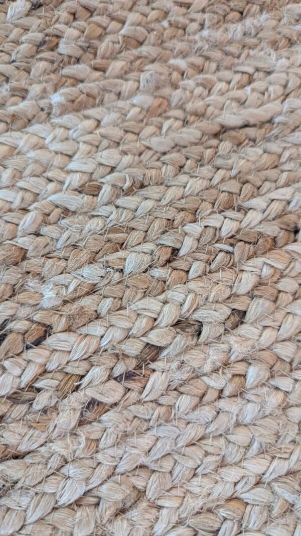 Alfombra Redonda de Yute Rigo Tejida a Mano de 1,80 x 1,20 cm - Imagen 5