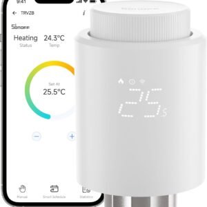 SONOFF Cabezal Termostático Inteligente Zigbee para Válvula Termostática de Radiador