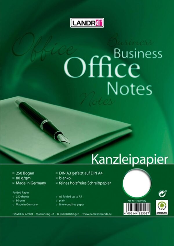 LANDRE 100050621 Papel de oficina 250 hojas A3 plegadas a A4