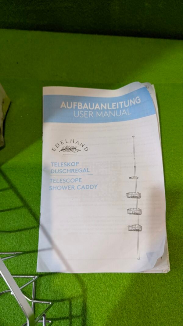 Estante de ducha telescópico de acero inoxidable 105 a 270 cm - Imagen 3