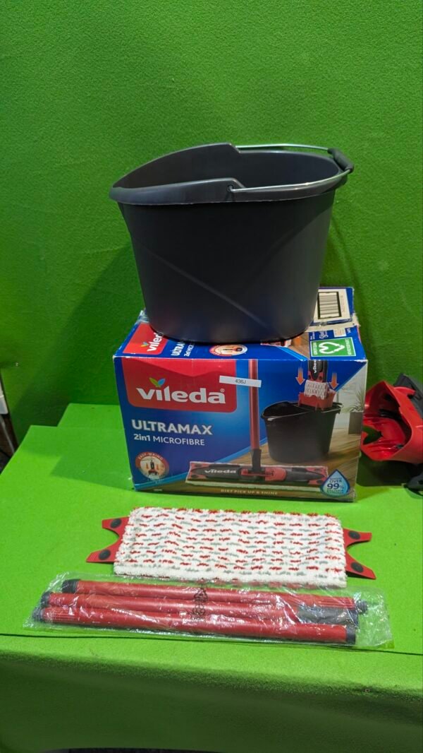 Vileda Ultramax  Mopa de microfibras para Fregar y Cubo con escurridor - Imagen 3
