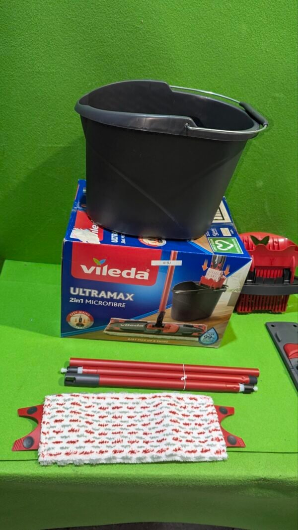 Vileda Ultramax  Mopa de microfibras para Fregar y Cubo con escurridor - Imagen 3