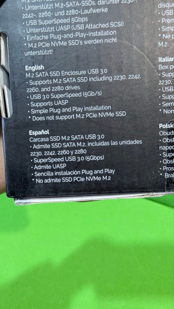 Conceptronic DDE03G - Carcasa para Disco Duro SSD M.2/USB3.0 SATA - Imagen 10