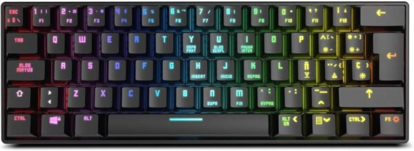 Teclado Gaming mecánico RGB, Bluetooth 5.0 y USB