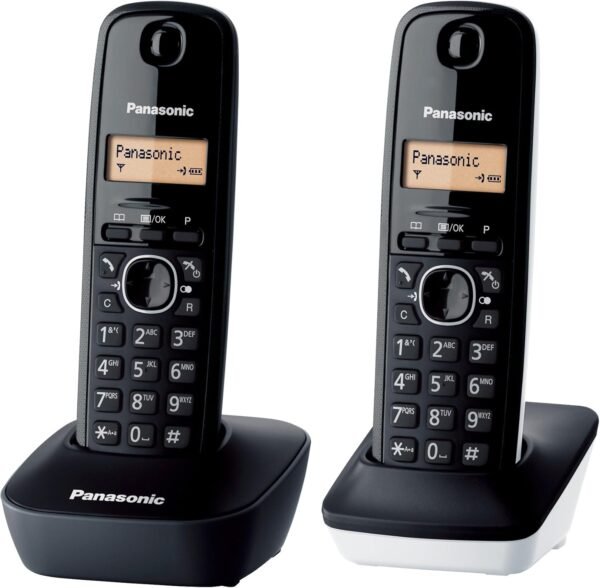 Panasonic KX-TG1612SP1 Teléfono Inalámbrico Digital DECT, Unidad Base y 2 Auriculares