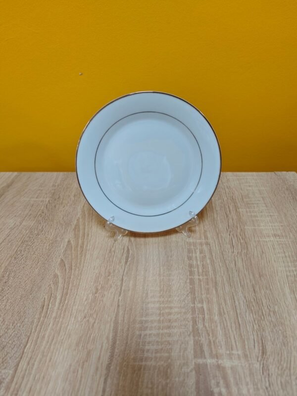 Recuerdo de plato de cerámica con fotografía, borde dorado - Imagen 5