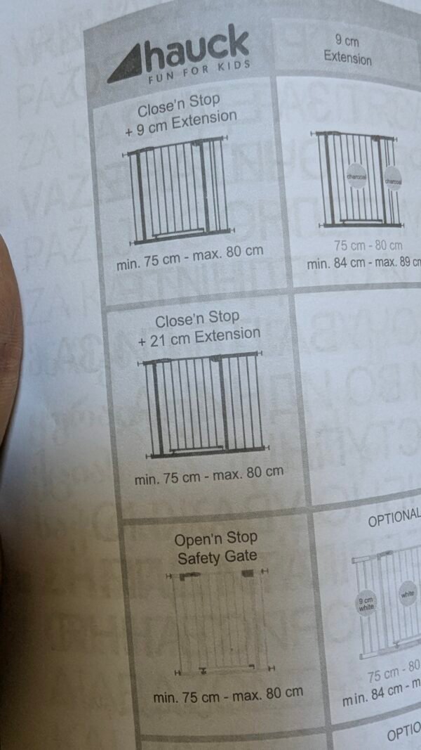 hauck Puerta de seguridad para escaleras 96 - 101 cm - Imagen 5