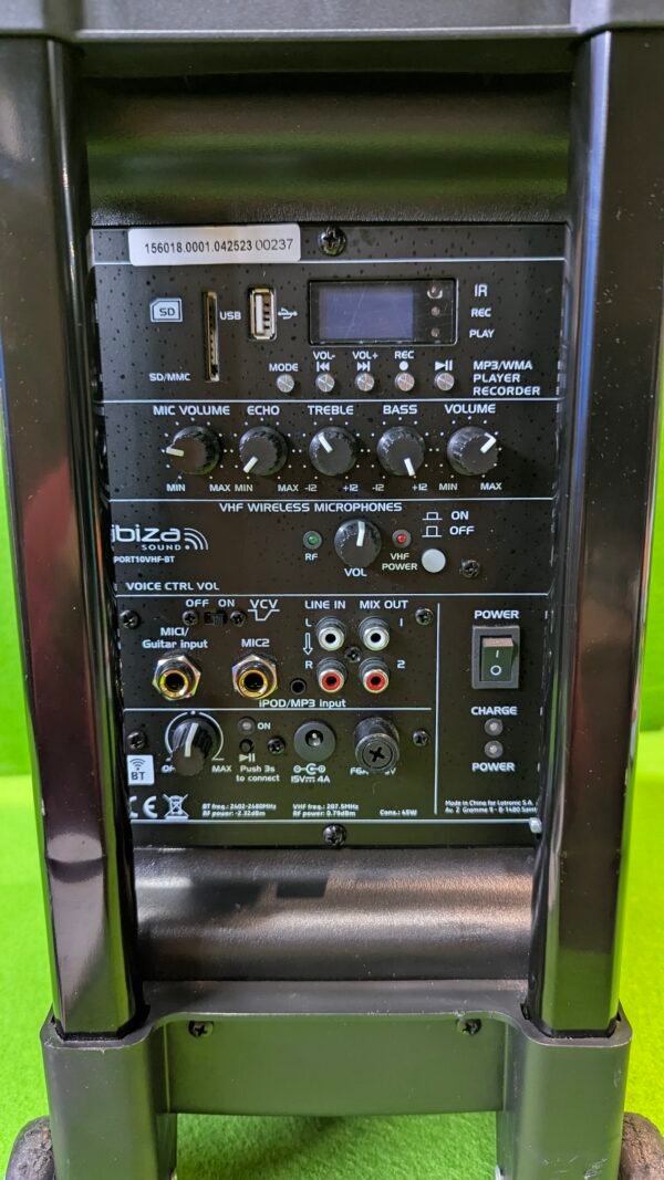 Ibiza PORT10VHF-BT Altavoz portátil 10"/500W MAX - Imagen 9
