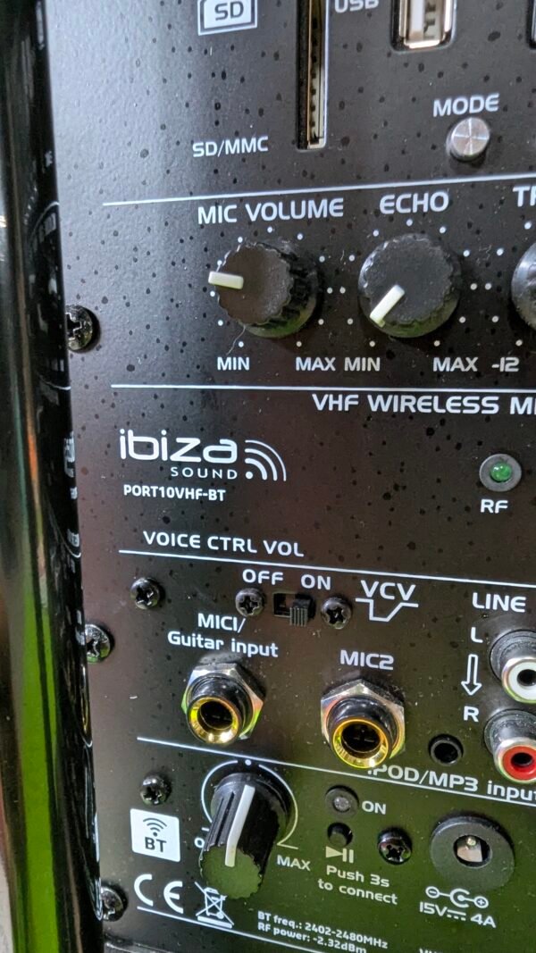Ibiza PORT10VHF-BT Altavoz portátil 10"/500W MAX - Imagen 12