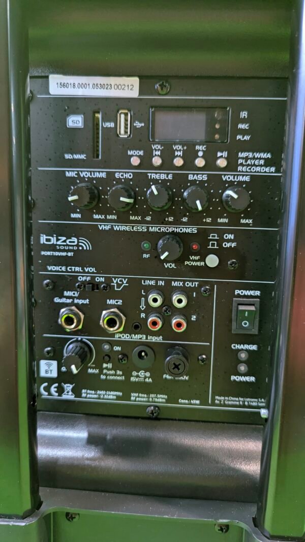 Ibiza PORT10VHF-BT Altavoz portátil 10"/500W MAX - Imagen 6