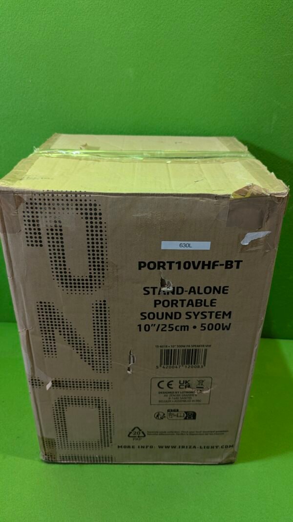 Ibiza PORT10VHF-BT Altavoz portátil 10"/500W MAX - Imagen 13
