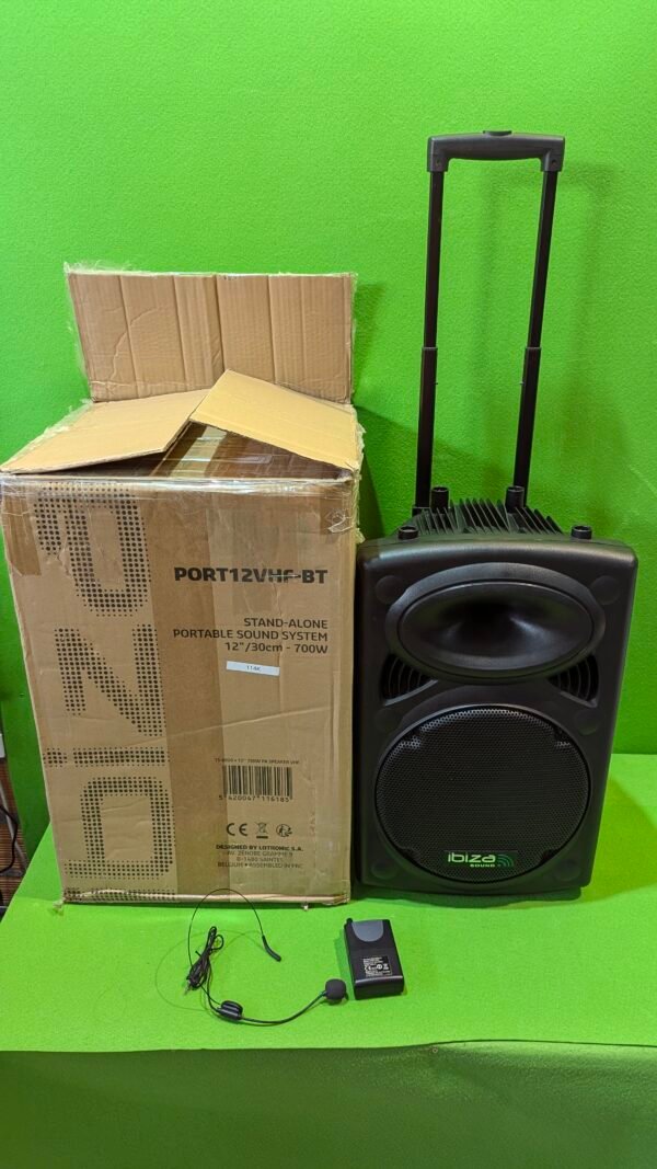 biza PORT12VHF-BT Altavoz portátil 12"/700W - Imagen 2