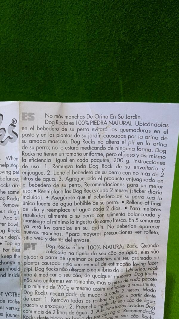 Dog Rocks – Bolso Preventivo de Parche de Orina 600 g - Imagen 3