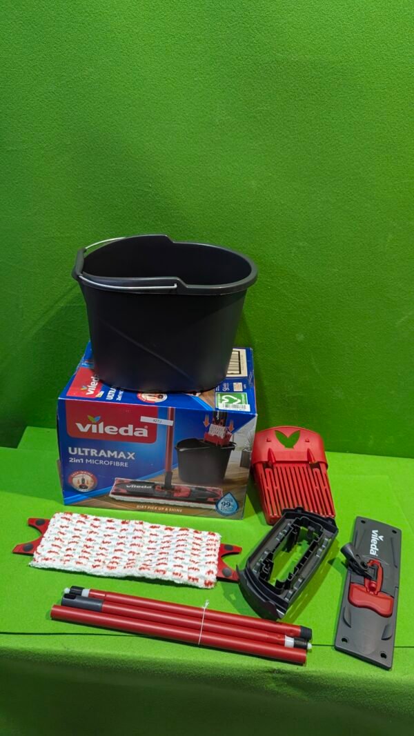 Vileda Ultramax  Mopa de microfibras para Fregar y Cubo con escurridor - Imagen 2