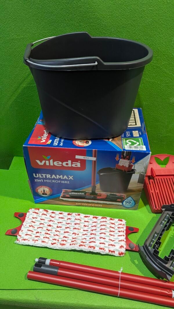 Vileda Ultramax  Mopa de microfibras para Fregar y Cubo con escurridor - Imagen 4