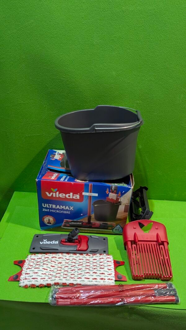 Vileda Ultramax  Mopa de microfibras para Fregar y Cubo con escurridor - Imagen 3
