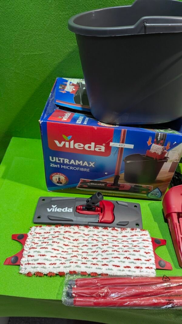 Vileda Ultramax  Mopa de microfibras para Fregar y Cubo con escurridor - Imagen 5