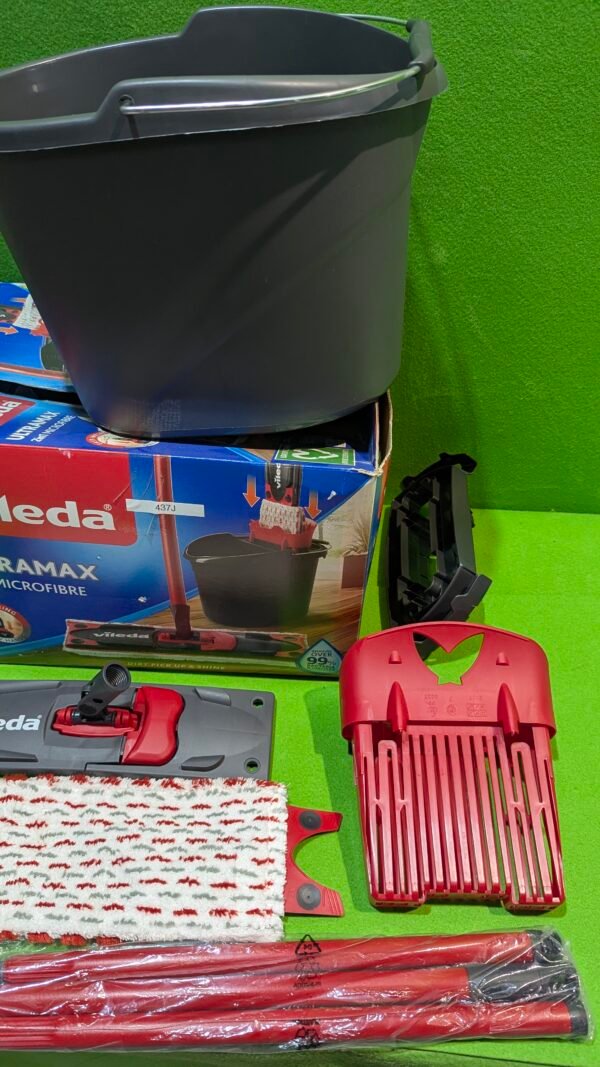 Vileda Ultramax  Mopa de microfibras para Fregar y Cubo con escurridor - Imagen 4