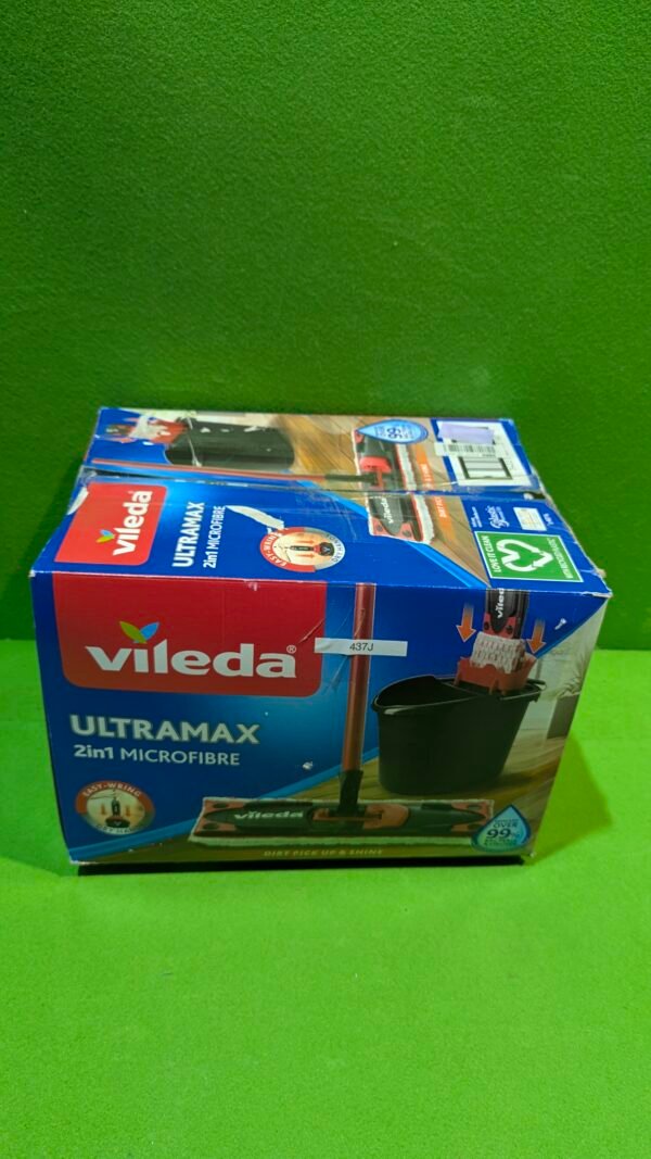 Vileda Ultramax  Mopa de microfibras para Fregar y Cubo con escurridor - Imagen 8