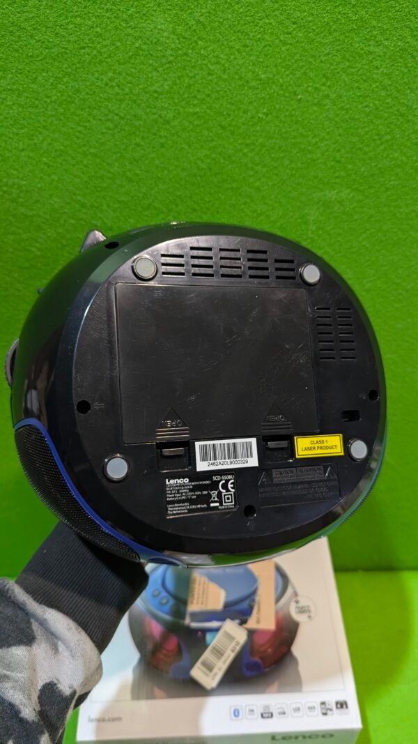 Lenco Radio CD Portátil SCD-550BU Azul, Bluetooth, USB, Radio FM - Imagen 7