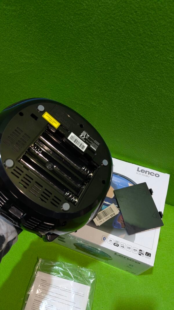 Lenco Radio CD Portátil SCD-550BU Azul, Bluetooth, USB, Radio FM - Imagen 4