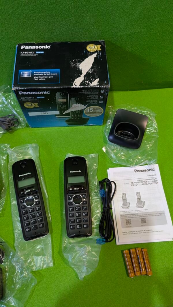 Panasonic KX-TG1612SP1 Teléfono Inalámbrico Digital DECT, Unidad Base y 2 Auriculares - Imagen 4