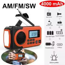 Radio portátil de energía Solar de emergencia de 4000mAh