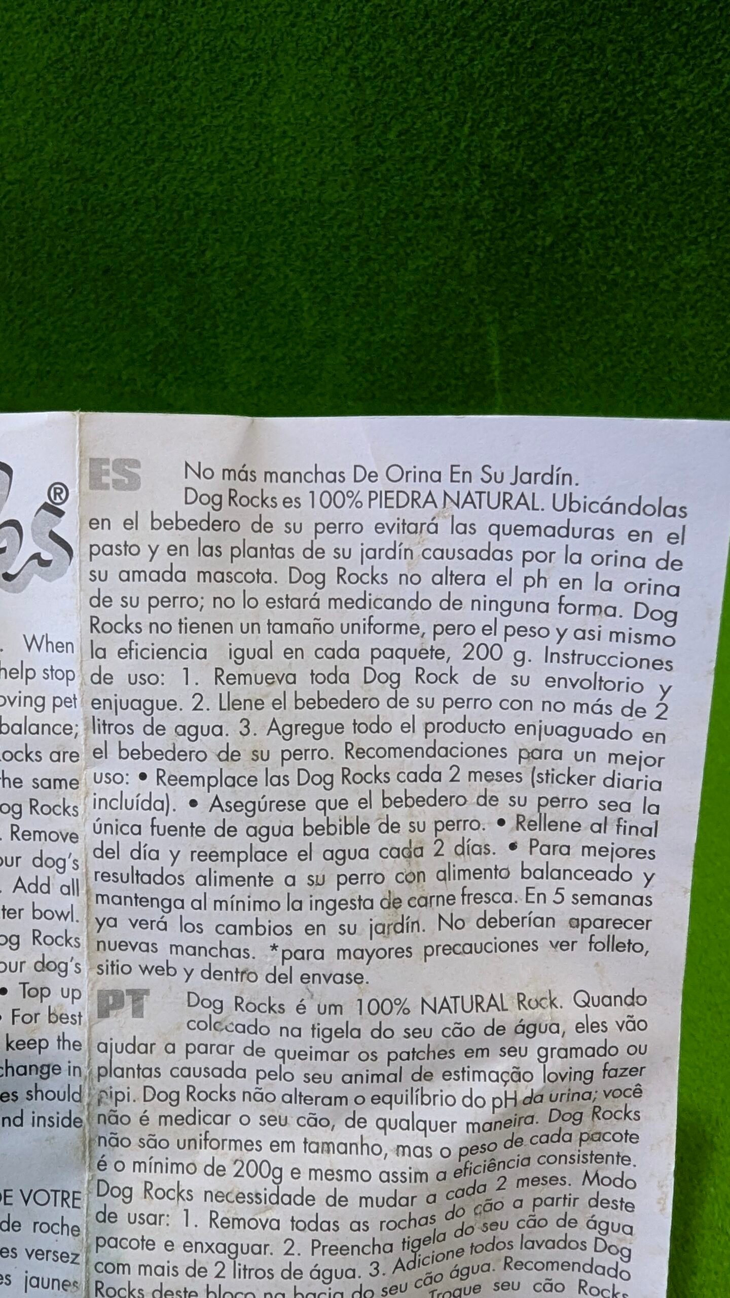 Dog Rocks – Bolso Preventivo de Parche de Orina 600 g - Imagen 3