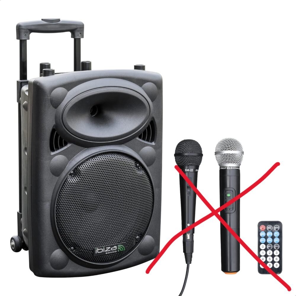 Ibiza PORT10VHF-BT Altavoz portátil 10"/500W MAX