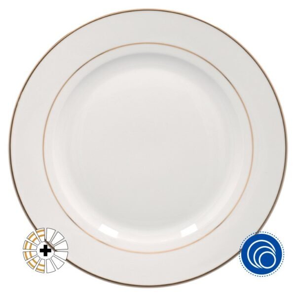 Recuerdo de plato de cerámica con fotografía, borde dorado - Imagen 3