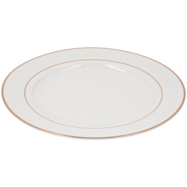 Recuerdo de plato de cerámica con fotografía, borde dorado - Imagen 2