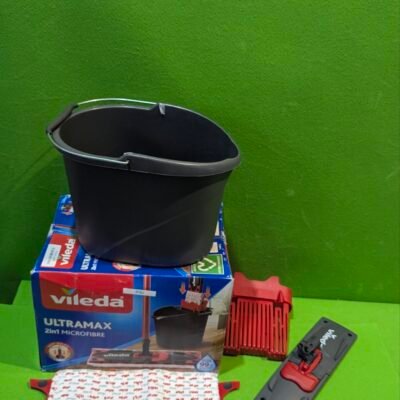Vileda Ultramax  Mopa de microfibras para Fregar y Cubo con escurridor