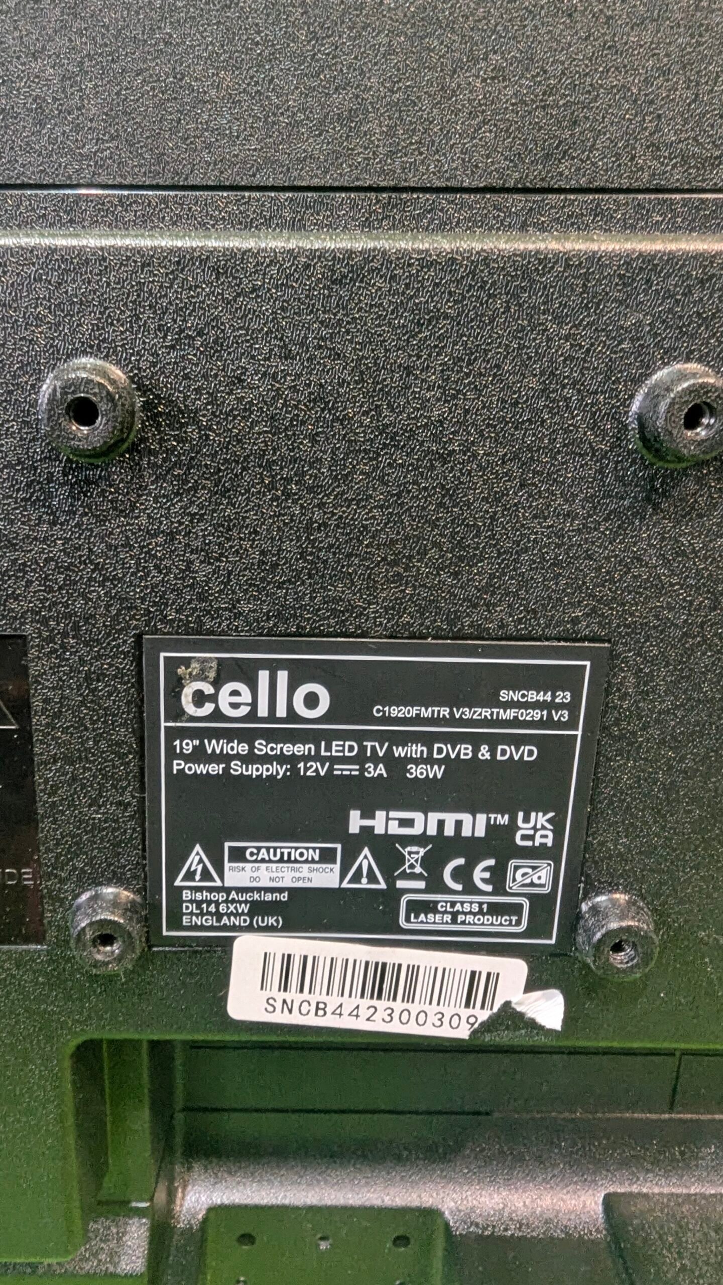 Cello C1920SDE Ready TV LED HD de 19', 47 cm en Diagonal - Imagen 6