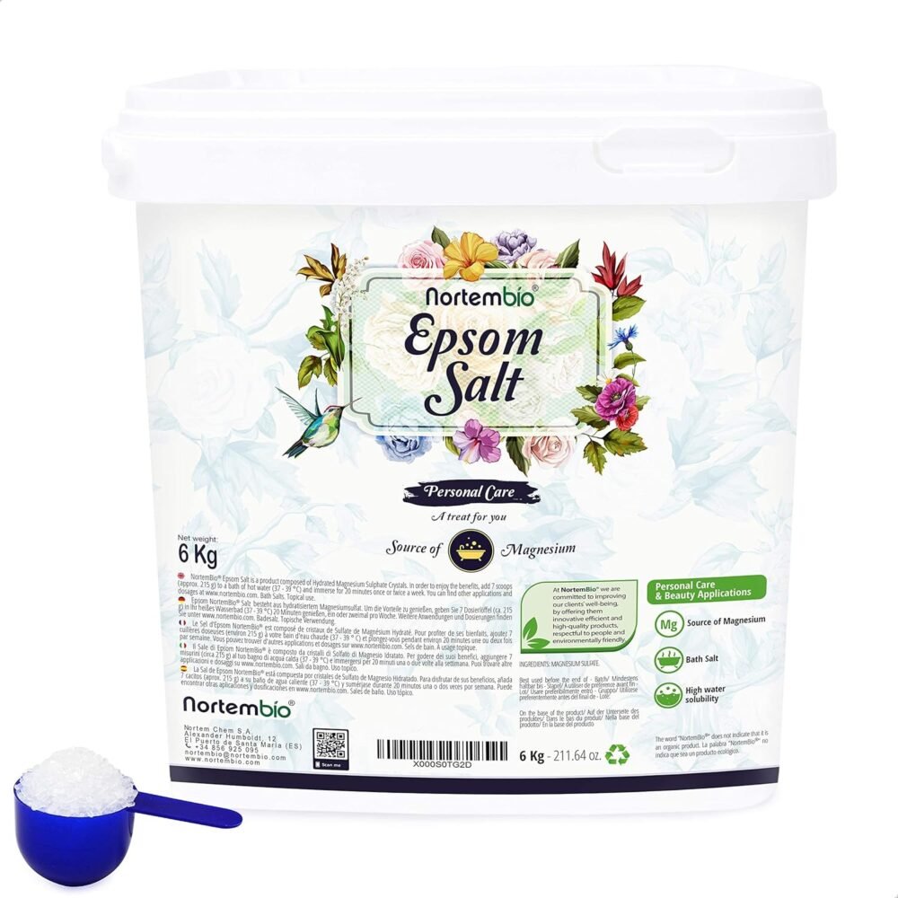 Nortembio Sales de Epsom 100% Pura 6 kg (2 BOTES)