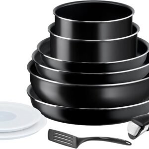 Tefal Ingenio Easy On - Juego de 3 Sartenes + 2 Cazos + Wok + Mango extraíble