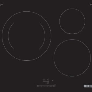 Bosch PUJ611BB5E, Serie 4, Placa de inducción, 3 fuegos, 60 cm, Negro, Sin marco