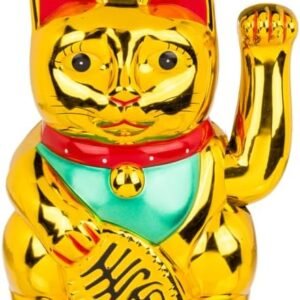 Gato de la Suerte Maneki-Neko Dorado
