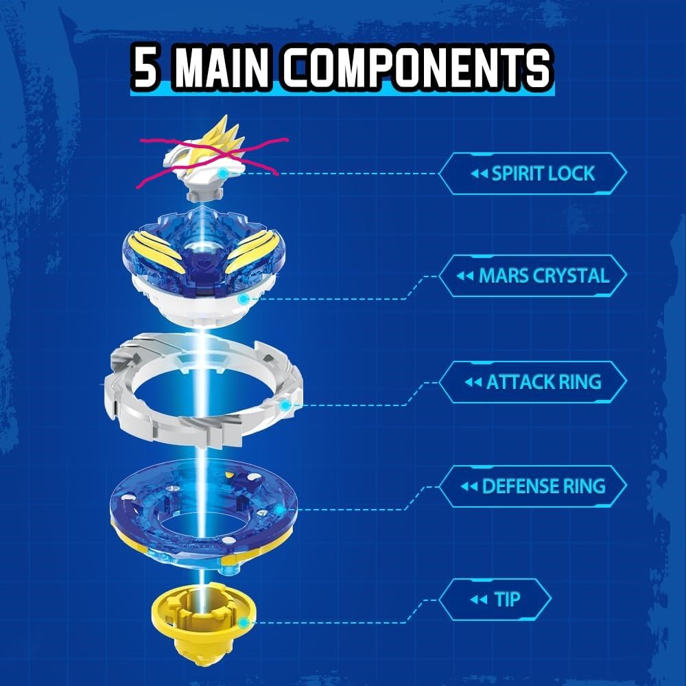 INFINITY NADO Peonza para Niños Metal Toy Chico - Imagen 12