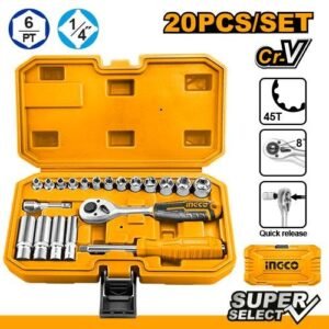 Maleta de herramientas de 20 PCS 1/4” INGCO HKTS14201