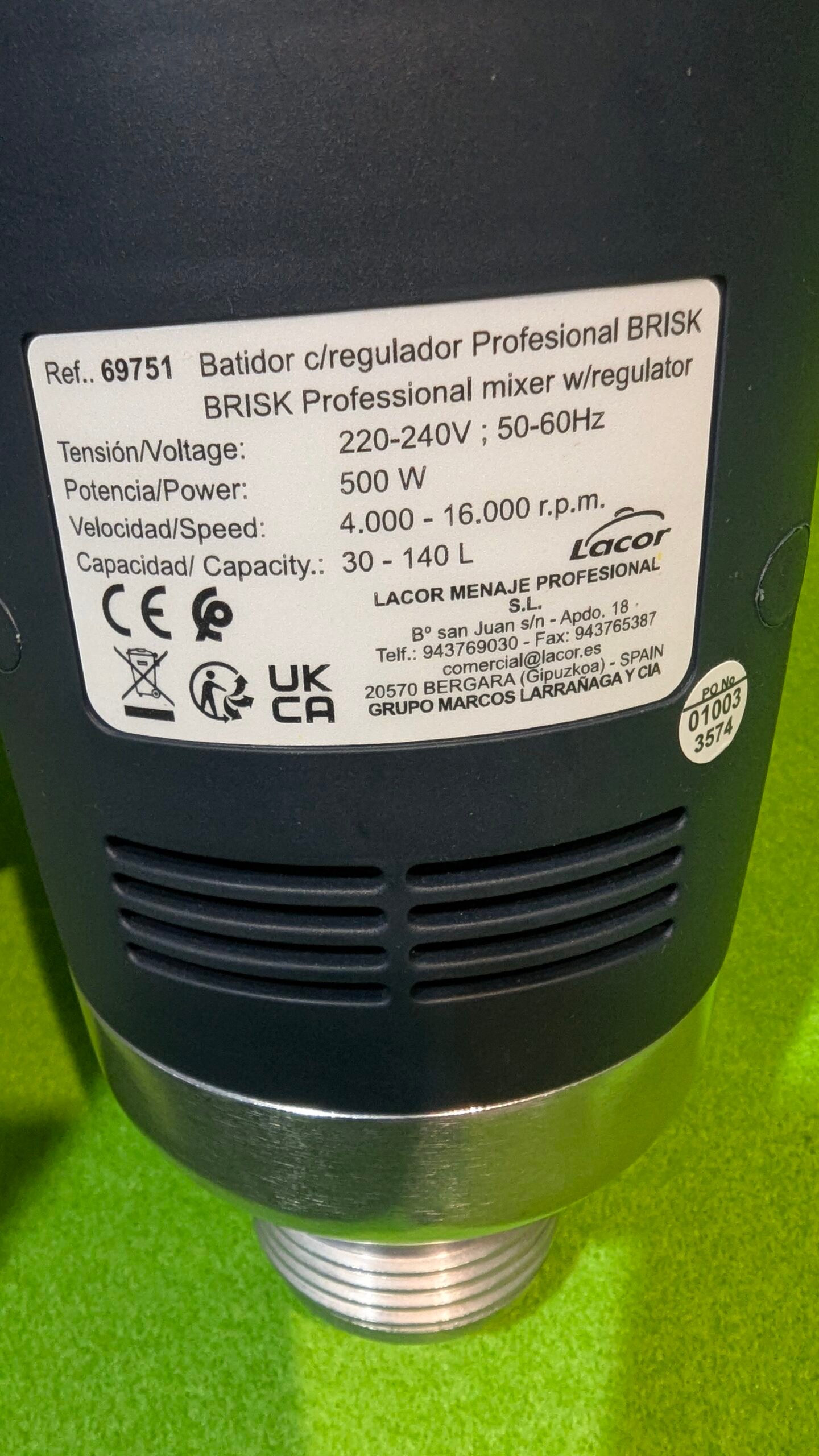 LACOR Brisk Batidora de mano, Trituradora Profesional - Imagen 11