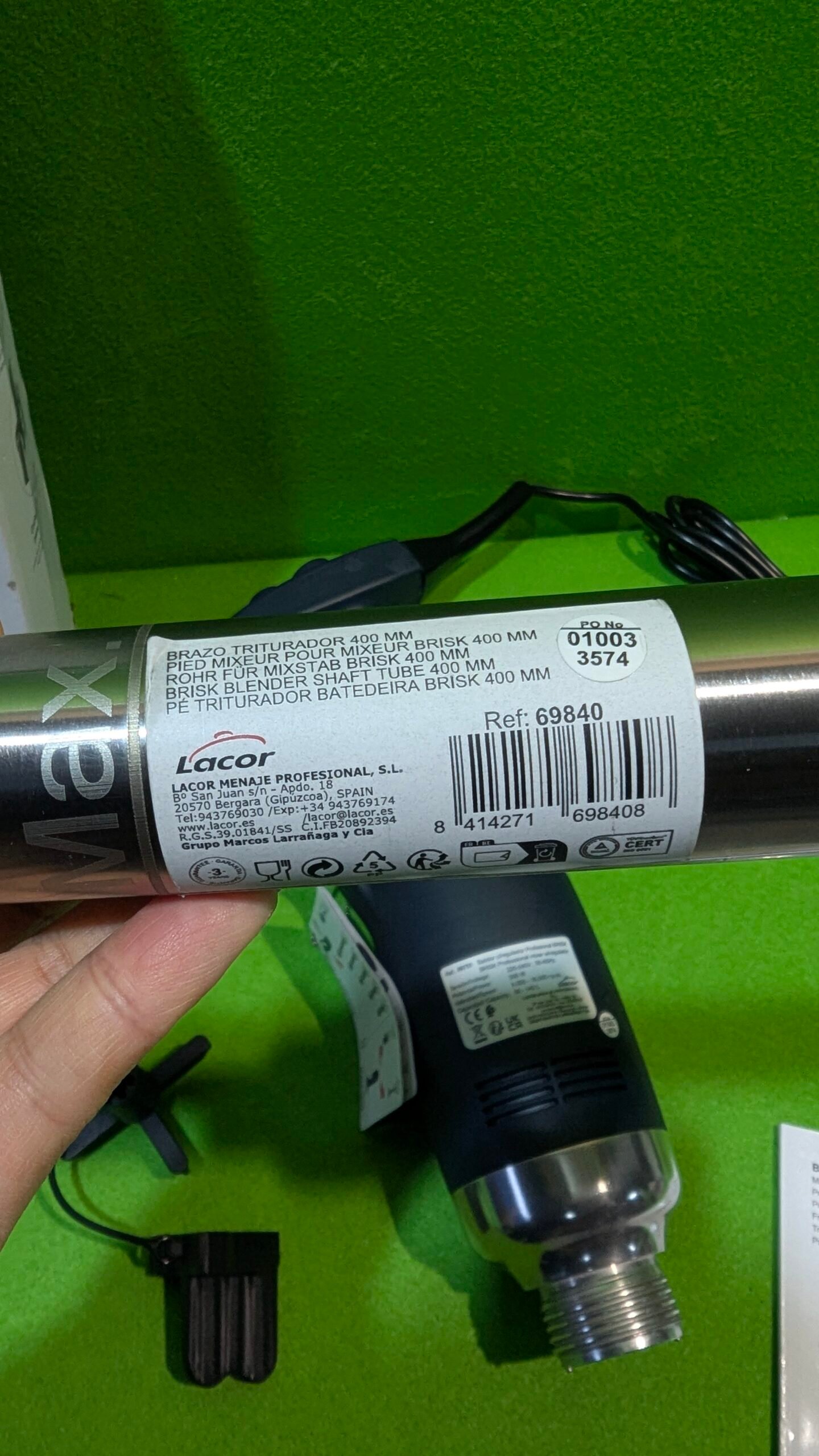 LACOR Brisk Batidora de mano, Trituradora Profesional - Imagen 7